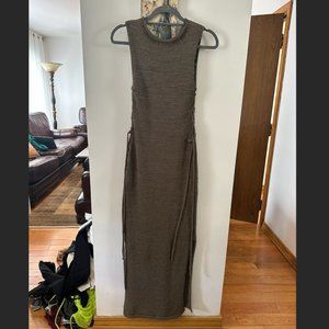 Bodycon Dress with Side Ties and Slits on Both Sides